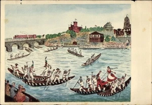 Ak Ulm an der Donau, Historisches Fischerstechen, Ulmer Fischer,... - 4718352 - Picture 1 of 2