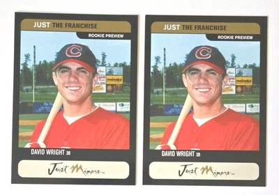 2002 Just Minors (×2) 黑色原型 David Wright RC'S (METS)! — 第 1/3 张图片