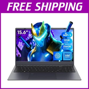 RiaBook 15.6" Laptop, 12GB RAM, 256GB SSD, 1080P IPS Display - Picture 1 of 11