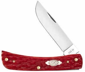 Case xx Knives Sod Buster Jr Peacheed Osso Rosso Scuro 31945 Coltello Acciaio al Carbonio - Foto 1 di 3