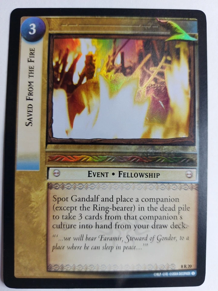 LOTR TCG Siege of Gondor SAVED FROM THE FIRE 8R20 FOIL NM - Image 1 of 1