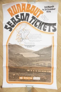 1974 British Rail Scotland Original Railway Travel Poster - Picture 1 of 4