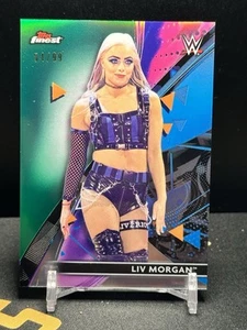Liv Morgan 2021 Topps Finest WWE rifrattore verde parallelo /99 #58 PULITO - Foto 1 di 2