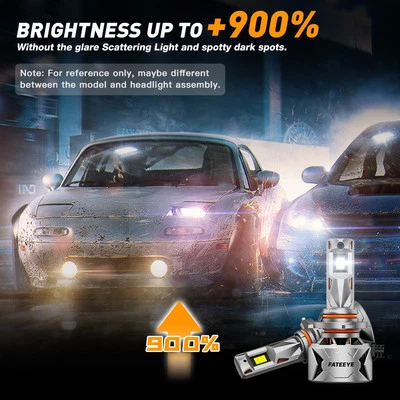 Fateeye H11/H8/H9 Bombillas LED 240w 40000LM 6500K Blanco Frío Par IP68 900% Foto 1 de 4