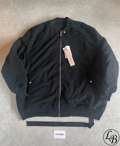 Rick Owens DRKSHDW Black Woven Padded Bomber Jacket - Size Large - RRP £1,290 - Picture 1 of 15