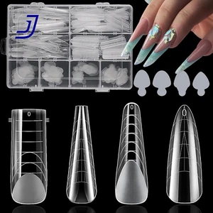 Nail Dual Forms for French Nails, Dual Nail Forms Molds Acrylic Nail Tips 288PCS - Picture 1 of 12