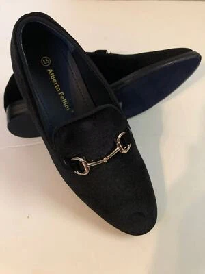  Nuevo Para hombres Vintage Terciopelo Vestido Mocasines Sin Cordones Esmoquin Zapatos de Vestir Talla:7.5--13 Foto 1 de 4