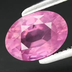 Pietra preziosa zaffiro rosa ovale non riscaldata 1,14 ct 7 x 5 mm, Africa - Foto 1 di 4