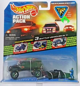Hot Wheels Action Pack TKR Team Knight Rider Black Set, Attack Beast & Duke Fig - Foto 1 di 5