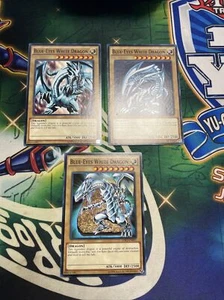 Yugioh! Blue-Eyes White Dragon x3 Set LDK2-ENK01 Playset NEW Unlimited NM/M - Picture 1 of 2