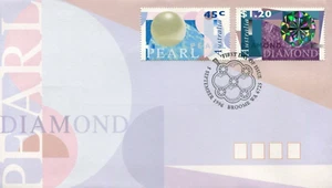 Australia 1996 - Diamond & Pearls Set of 2 - FDC - Picture 1 of 1