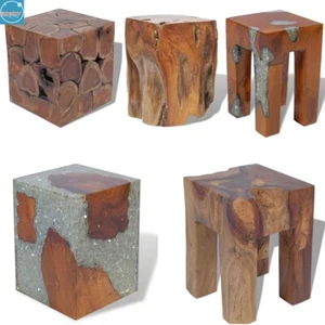 Rustic Side/End Table Small Furniture Solid Wood Coffee Table Plant Lamp Stand - Picture 1 of 54