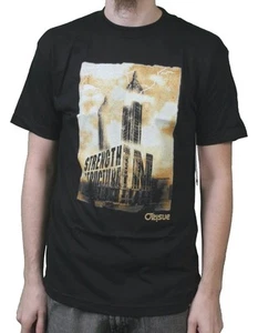 Orisue Mens Black Structure Strength Building Tower Lightning T-Shirt Medium NWT - Picture 1 of 3