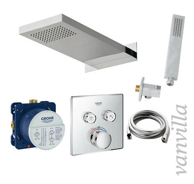vanvilla Duschset Regendusche mit Duscharmatur Grohe Unterputz G03 poliert - Bild 1 von 4