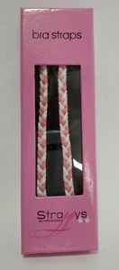 Schulterschmuck Träger Deko BH Träger rosa und weiß - Bild 1 von 3