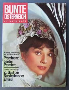 Audrey Hepburn GERMANY VeRy LaRgE Magazine 1/1965 Bunte Osterreich MY FAIR LADY - Picture 1 of 1