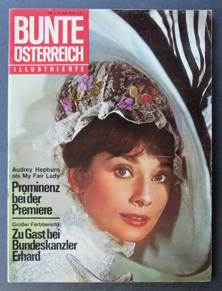 Audrey Hepburn GERMANY VeRy LaRgE Magazine 1/1965 Bunte Osterreich MY FAIR LADY - Image 1 of 1