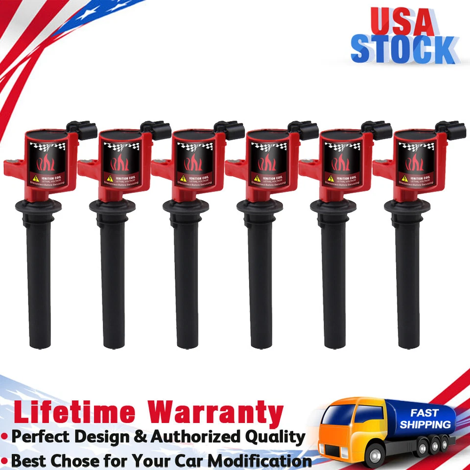 Bobinas de encendido 6 piezas DG500 FD502 para Mazda Tribute 2001-2006, 2008-2011 3,0 L Foto 1 de 4