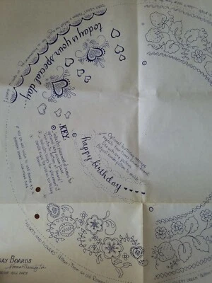 NORMA HARRINGTON 1984 STRAWBERRY FLORAL ROUND BOARD ROSEMALING PAINTING PATTERN  - Image 1 of 4