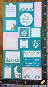 BOHO THEME, CACTUS & INDIA STYLE BY RECOLLECTIONS, ONE SHEET STICKERS #RECO07 - Picture 1 of 2
