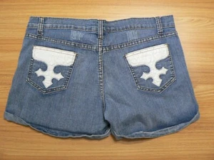 VEGA JEANS JUNIOR TG 9 (32x3) PANTALONCINO DENIM-VITA BASSA-ELASTICO-DISTRESSED-POLSINI - Foto 1 di 11