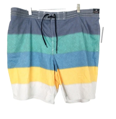 New With Tags Board Shorts Roundtree & Yorke Men's Size 1XB Multicolor Striped - Image 1 of 4