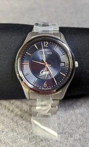 Chuy's Tex-Mex Seiko Mens Stainless Steel Blue Dial Quartz Watch SUR309 - Picture 1 of 5