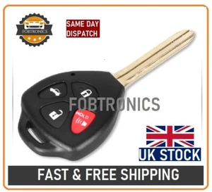 NEW 4 Buttons Key Shell Case Fob For Toyota Avalon Camry RAV4 Yaris A90 & logo - Picture 1 of 3