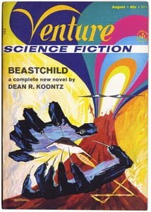 VENTURE Science Fiction Magazine (Aug 1970) BEASTCHILD Dean Koontz LAST ISSUE!!  - Picture 1 of 2
