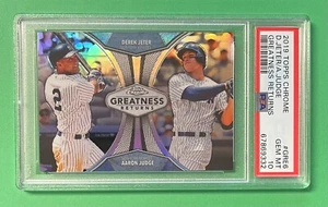 2019 TOPPS CHROME DEREK JETER AARON JUDGE GREATNESS RETURNS PSA 10 YANKEES - Picture 1 of 2