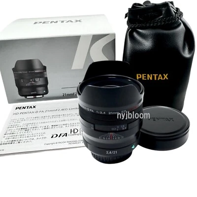 New HD PENTAX-D FA 21mm F2.4 ED Limited DC WR Lens -BLACK Full-Frame KAF4 Mount - Image 1 of 4