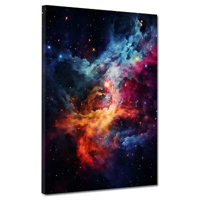 Abstrakt wundervolles Universum Leinwandbild Wandbild Kunstdruck XL Wanddeko - Bild 1 von 4