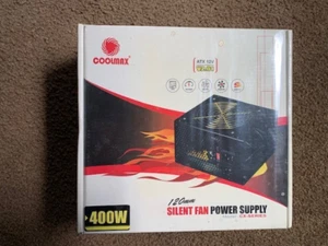 Coolmax I-400 400W 80mm Silent Fan ATX Single Rail Power Supply - Picture 1 of 1