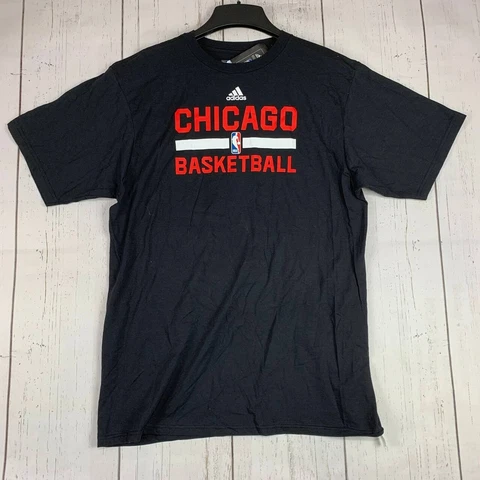 Chicago Bulls Rose 1 NBA Adidas Casual T-Shirt Black New Men Michael Jordan Cover