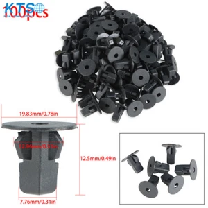 For Toyota 100 Pcs Car Fastener Clips Bumper Fender Rivets Push 8x8.2mm Black - Picture 1 of 21