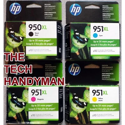 PACK DE 4 TINTAS DE COLOR HP GENUINAS 950XL NEGRAS Y 951XL (CAJA AL POR MENOR) OFFICEJET PRO 8620 Foto 1 de 4