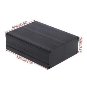 DIY Aluminium Projektbox Elektronische Anschlussdose Gehäuse 120*97*40mm Schwarz - Bild 1 von 7