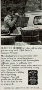 1985 Vintage Print Ad Jack Daniel's Tennessee Whiskey Clarence Morehead Charcoal - Picture 1 of 2