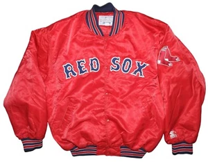 Vintage Boston Red Sox MLB Starter Original Satin Bomber Dugout Jacket XL RARE - Bild 1 von 10