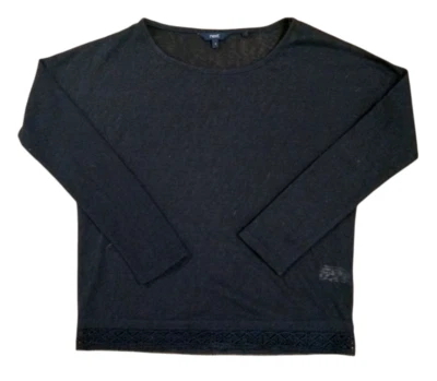 Women's Size 6 Navy Blue Fine Knit Jumper - Image 1 of 3