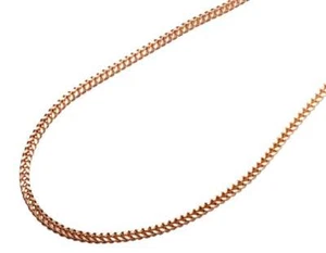 Mens Real 10K Rose Gold 2MM Hollow Franco Box Link Chain Necklace 22-30 Inches - Picture 1 of 4