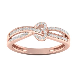 925 Sterling Silver Round Cut 0.15Ct Diamond Engagement Ring Size 9 Clarity I2 - Picture 1 of 6