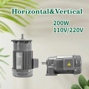 1400RPM Variable Single-phase Electric Gear Motor Reduce Speed 110/220V New - Picture 1 of 8