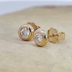Brillant Diamant Ohrstecker Paar 750/- Gelbgold 18 Karat Gold 0,86 Karat G/VS - Bild 1 von 8
