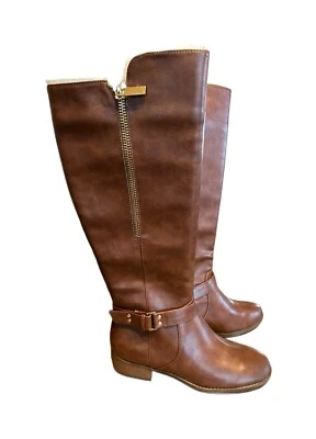 Material Niña Mujer Winnnie Imitación Cuero Botas de Montar Altas Zapatos 6.5 M Foto 1 de 4