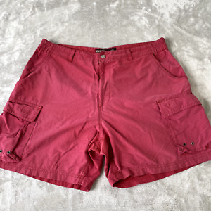 VTG Abercrombie & Fitch Cargo Shorts Men XL 36x6 Red Casual Vacation Outdoor