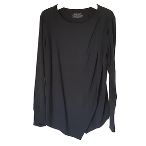 BetaBrand Tempo Tunic Top Shirt Size 2XL Faux Wrap Thumb Holes Stretch Classic - Picture 1 of 7