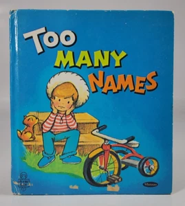 Vintage 1970s Whitman Tell A Tale Book Too Many Names - Imagen 1 de 7