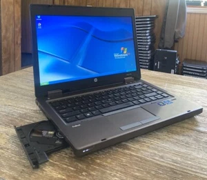 14.1" HP Probook 6460/70p Laptop Vintage Windows XP 32 Bit i3 2ghz 4gb 160gb DVD - Picture 1 of 7