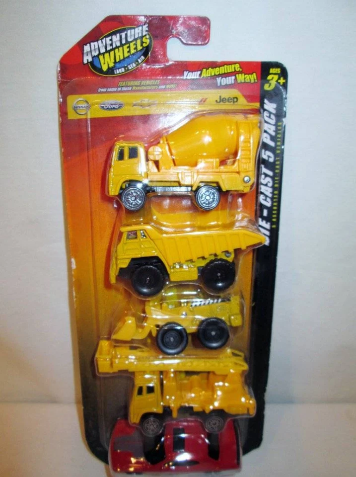 Maisto Adventure Wheels 2013 Die Case 5 Pack Dodge Contruction Trucks NIP Sealed - Image 1 of 4